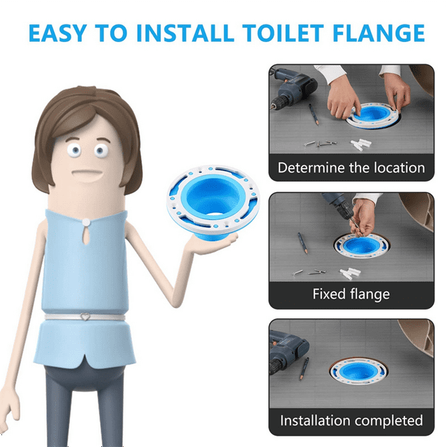 Toilet Flange Repair Kit, Universal Toilet Flange Fits, Fitting 4In and