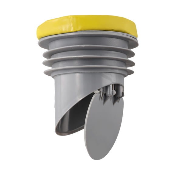 Toilet Flange Seal With Check Valve, Leak-Proof Wax Ring Replacement For 110Mm Pipes, ABS Silicone Rubber Gasket For Bathroom Installation And Repair, Yellow Gray(Flange)