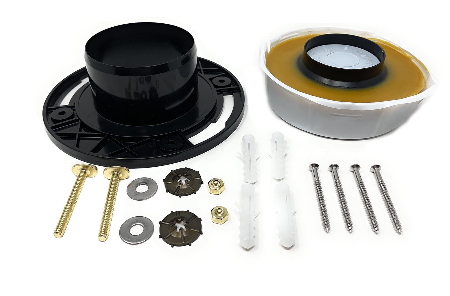 Toilet Flange with Wax Ring for Toilets Replacement Kit Includes Bolts