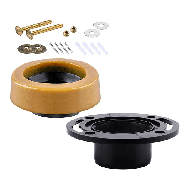Toilet Flanges and Wax Rings for Toilets with Extended Flanges and