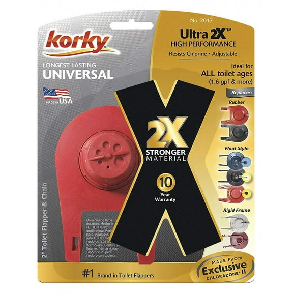 Toilet Flapper, 2" Size, Rubber, Red