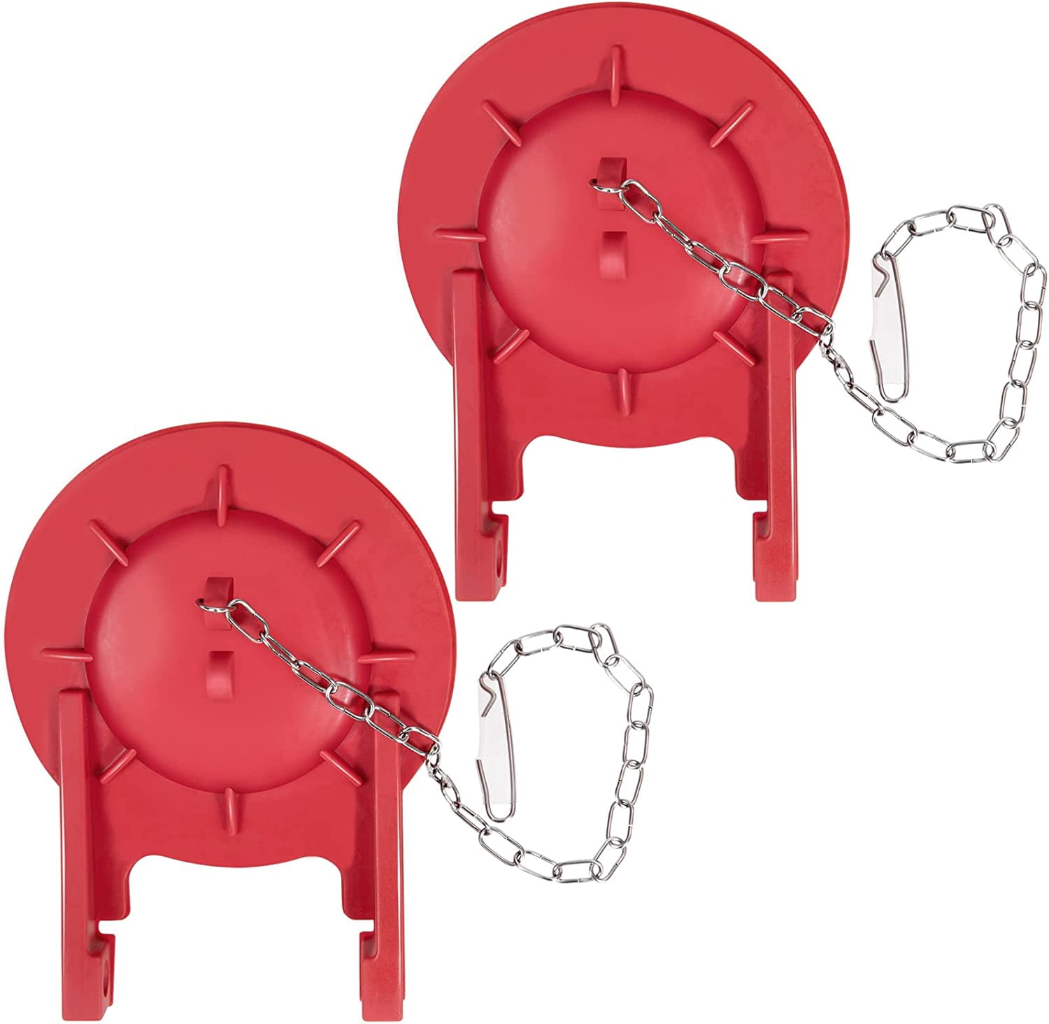 Universal 2-Inch Toilet Flapper Replacement Kit With Stainless Steel Chain - Fixes Leaky Toilets, Saves Water