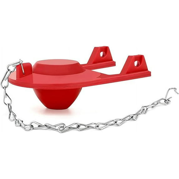 Toilet Flapper High Performance Universal Flapper for 2-Inch Flush Valves, Long Lasting Rubber - Easy to Install Red 1pc