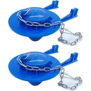 Toilet Flapper Replacement kit 2 inch 2 Pack Universal for American Standard Toilet Easy to Install with Stainless Chain & Long Lasting Rubber fit 2 Flush Valve Toilet Leaking Flapper