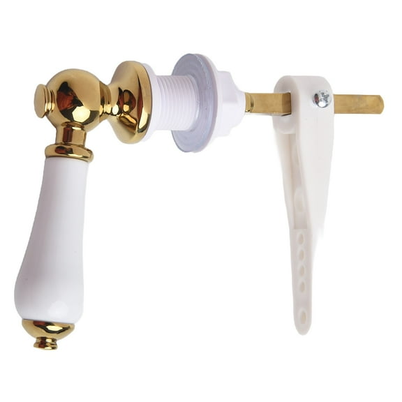 Toilet Flush Handle Replacement Traditional Porcelain Gold Victorian White Toilet Cistern Lever Flush Handle Bathroom Accessory