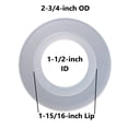 thumbnail image 1 of Toilet Flush Seal (70mm OD, 39mm ID 49mm Lip)(2-3/4-inch OD, 1-1/2-inch ID, 1-15/16-inch Lip),, 1 of 4