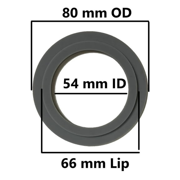 Toilet Flush Seal (80mm OD, 54mm ID,66mm Lip,) (3-1/8 in OD,2-1/8 in ID,2-5/8 in Lip)