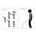 Toilet Funny Sticker Vinyl Decal Bathroom Wall Door Decor Seat white