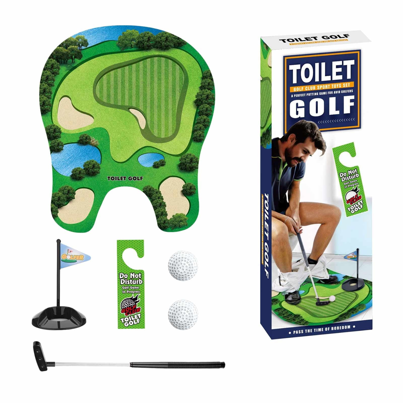 Toilet Game, Funny Gifts for Men Dad Husband Boyfriend , Toilet Game-Practice in Any Restroom/Bathroom - Great Toilet Time, White Elephant Gifts for Adults.