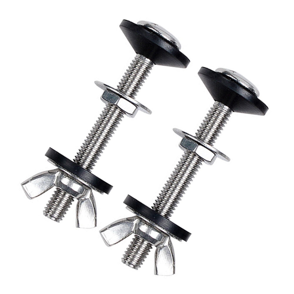 Toilet Gasket 2 Sets Heavy Duty Bolts Connector Replace Seat Washers