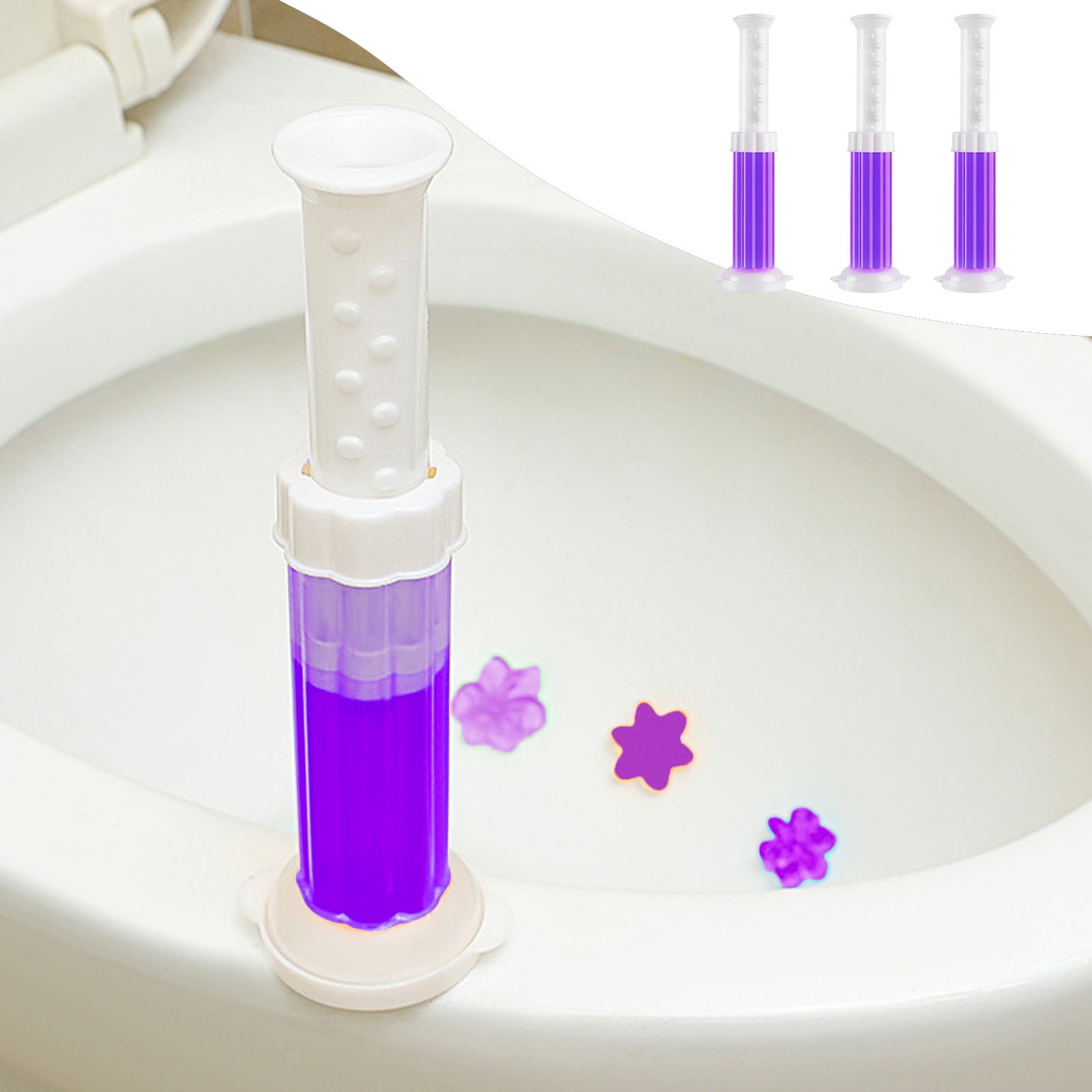Toilet Gel, 3 Kinds Of Scent Toilet Cleaner Bowl Gel Stamp Kit Air Freshener, EasytoUse Toilet