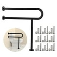 Toilet Grab Bar 31.3 Inch, ZUEXT Matte Black AntiSlip Toilet Support