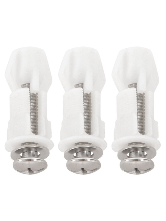 Toilet Hinges Screws WC Hole Fixing Easy Installation 6 Pack