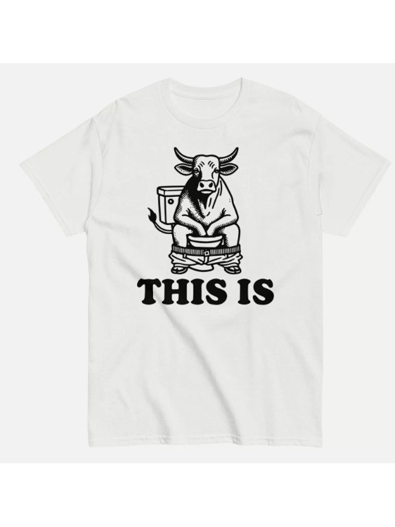 Toilet Humor Parody Graphic Shirt, Light Sarcasm Style Gift Tee
