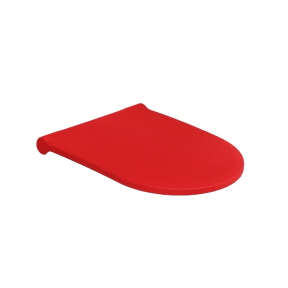 Toilet Lid Cover, Bathroom Stretch Spandex Washable Toilet Lid Seat Protector Cover with Elastic Bottom (Red)