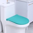 thumbnail image 1 of Toilet Lid Cover, Stretch Washable Toilet Seat Protector, Elastic Soft Comfortable Polyester Fits All Toilets Machine Washable, Green, 1 of 6