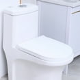 thumbnail image 1 of Toilet Lid Cover, Stretch Washable Toilet Seat Protector, Elastic Soft Comfortable Polyester Fits All Toilets Machine Washable, White, 1 of 6