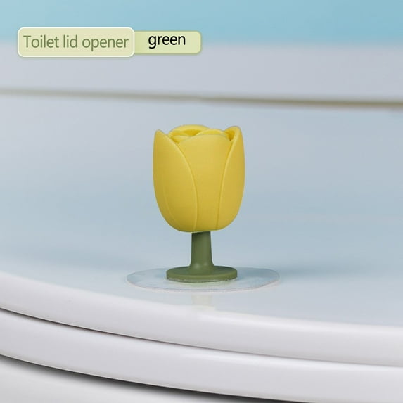 Toilet Lid Lifter Handle, Anti-dirty Toilet Cover Artifact, Plastic Construction, Easy Installation for Bathroom and Restroom, Green, by FAJHHA