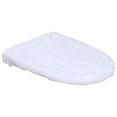 thumbnail image 1 of Toilet Lid Seat Cover,Soft Microfiber Toilet Lid Cover,Machine Washable Solid Toilet Seat Cover,Plush Cushioned Covers Fits Most Size Lids, Decorative Bath Room Accessories,18.1" x 19.6"(White), 1 of 9