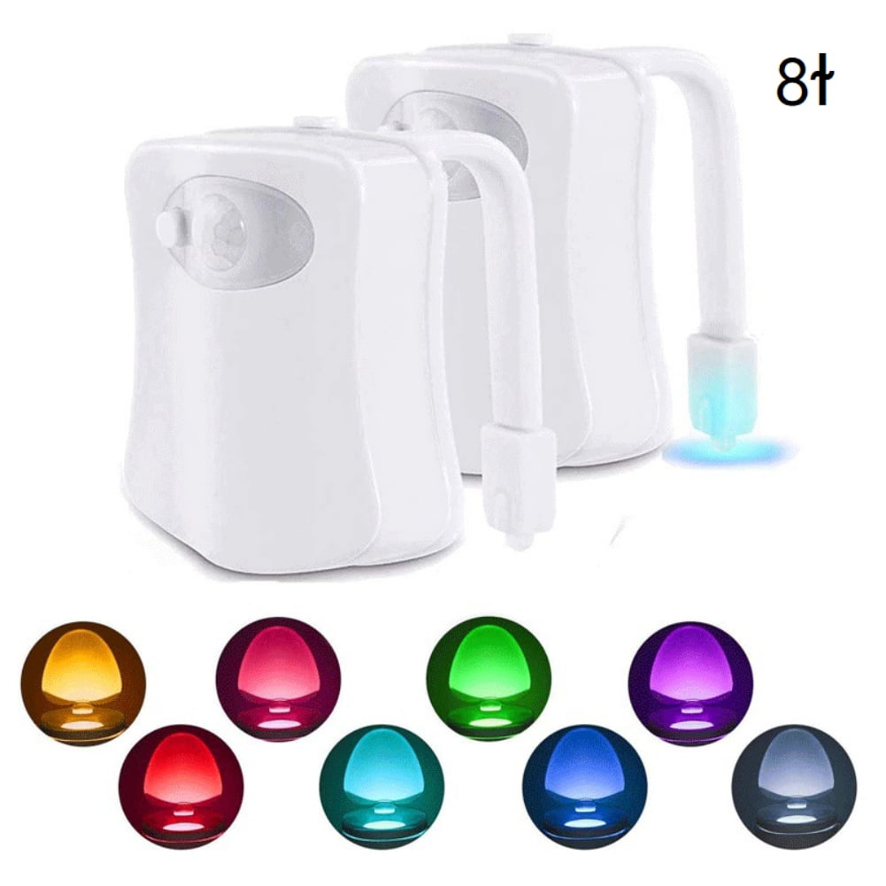 Toilet Light Motion Sensor Activated 8 Colors Changing, LED Toilet Seat