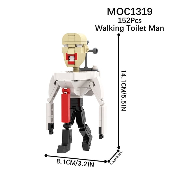 Toilet Man Game Building Blocks Toy Set,Titan Speaker Man/TV Man/Camera Man/Super Monitor Toys,Clock Man and Drill Man Toys Action Figures,Birthday Gifts for Boys and Game Fans