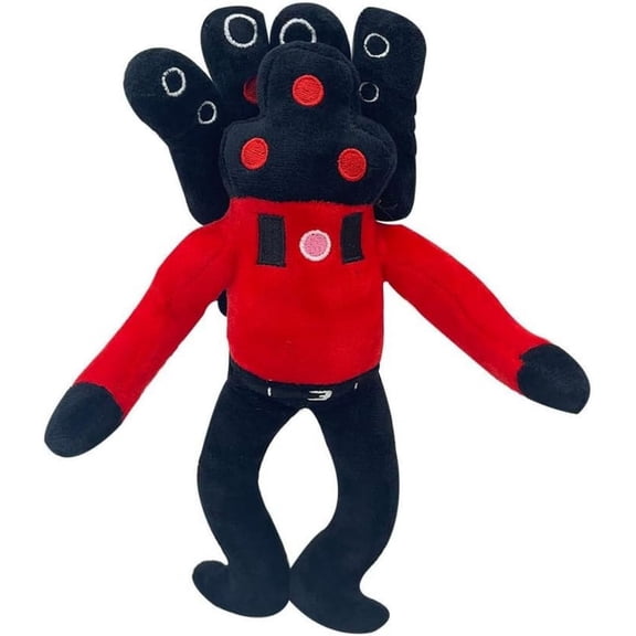 Toilet Man Plush Speaker Man Plush 9-inch Toys Funny Soft Stuffed Anime Toilet Plush for Fans Kids Friends and Collectors Halloween Christmas Birthday Present(Red Speaker Man)