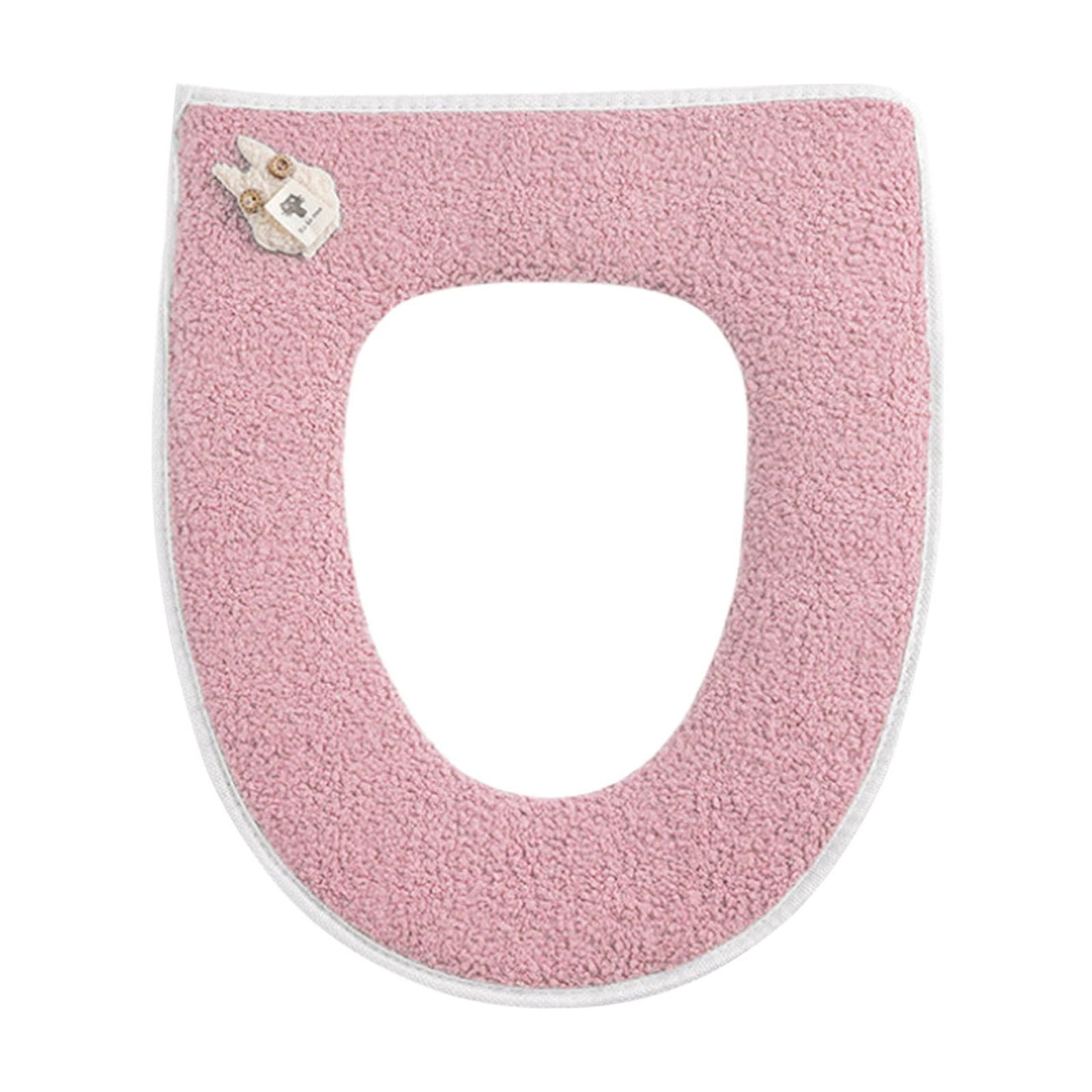 Toilet Mat Cute Teddy Velvet Toilet Mat Zipper Toilet Seat Cover Toilet