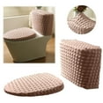 thumbnail image 1 of Toilet Mat,Split Toilet Seat Cover For High Tank Toilets Soft Elastic Fabric All Season Fit Washable Reusable Lid & Tank Cover Set Thick Velvet Bathroom Warmer Easy 30 Second Install, 1 of 9