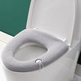 thumbnail image 1 of Toilet Mat,Universal Thick Toilet Cover Knit Handle Toilet Seat Cover Washable Home Toilet Seat, 1 of 6