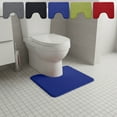 thumbnail image 1 of Toilet Mat under $5! CQCYD U Shape Toilet Bath Mat - Absorbent Soft Foam Rug with Non Slip Base for Bathroom Floor Protection, 1 of 9