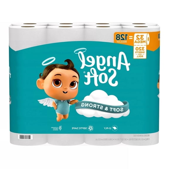 Toilet Paper - 32 Mega Rolls: 320 Sheets Per Roll