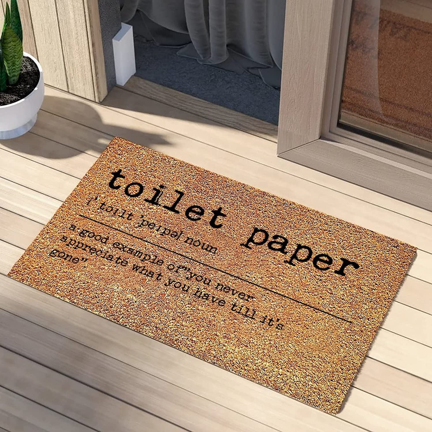 Toilet Paper Dictionary Definition Noun Door Mat Entry Patio Busy Areas Lawn Shoe Scraper Traps