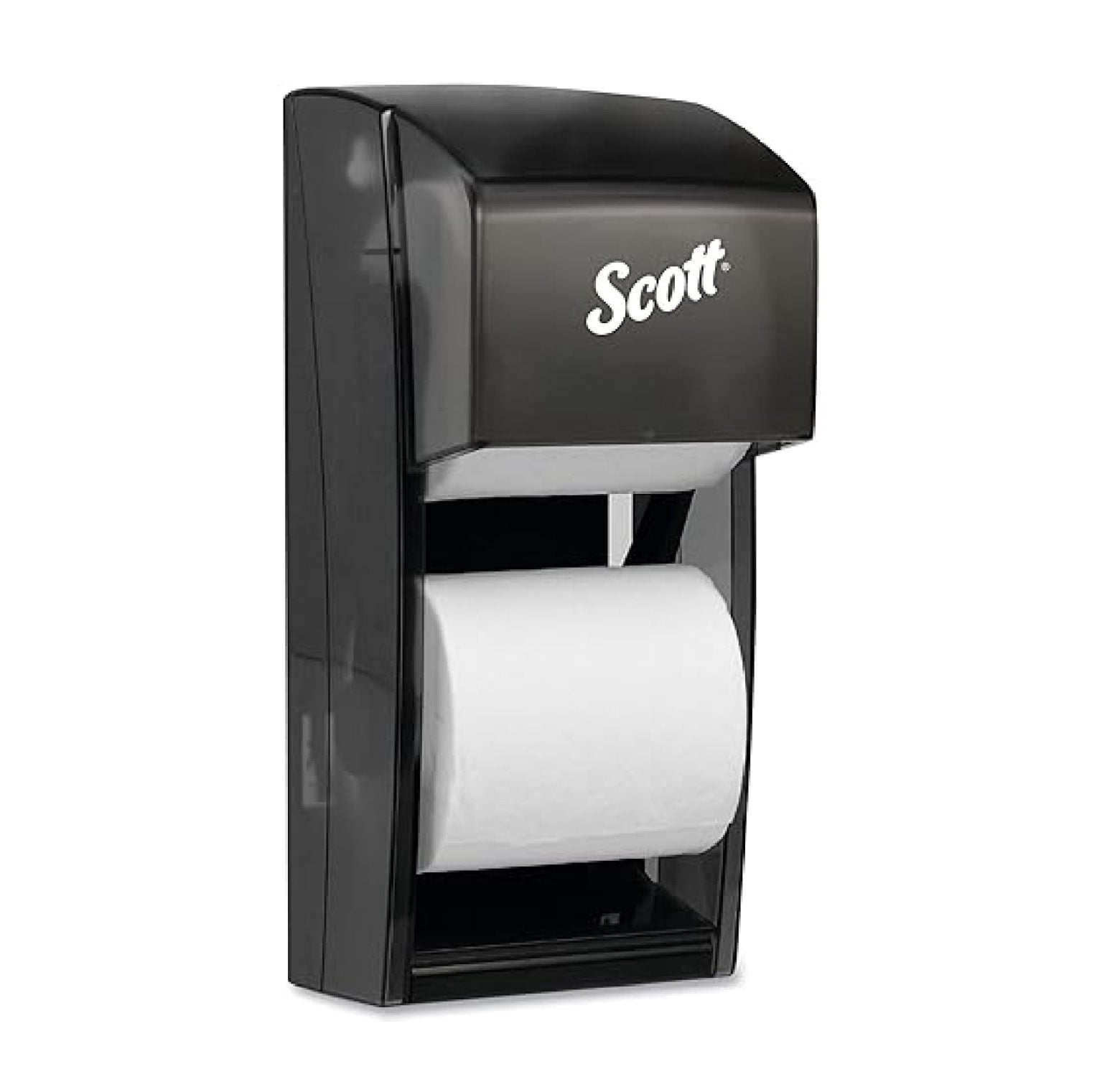 Toilet Paper Dispenser Dual Roll Black - Wall Mounted Bathroom Tissue Holder - Standard & Coreless Rolls - ADA Compliant - Commercial & Home Use - 6.0"x13.6"x6.6"