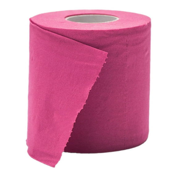 Toilet Paper Funny Novelty Colored Bath Tissue For Home, Camping & Travel, Sustainable Bamboo Fiber & Soft 3-Ply Sheets, Eco-Friendly Bathroom Supply, roll of 1, Multicolor(Pink1,3.7x3.7x3.9")