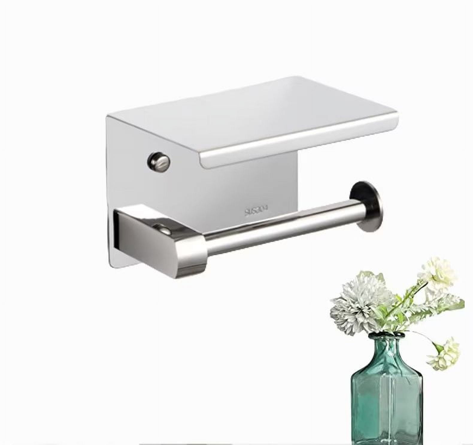 Toilet Paper Holder 201 Stainless Steel Roll Dispenser Storage Bathroom ...