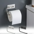 thumbnail image 1 of Toilet Paper Holder under $5! CQCYD Wall Mounted Toilet Paper Rack, 180 Degree Rotation Paper Holder, Stainless Steel Dispenser for Bathroom, Paper Rack for Kitchen and Washroom, 1 of 9