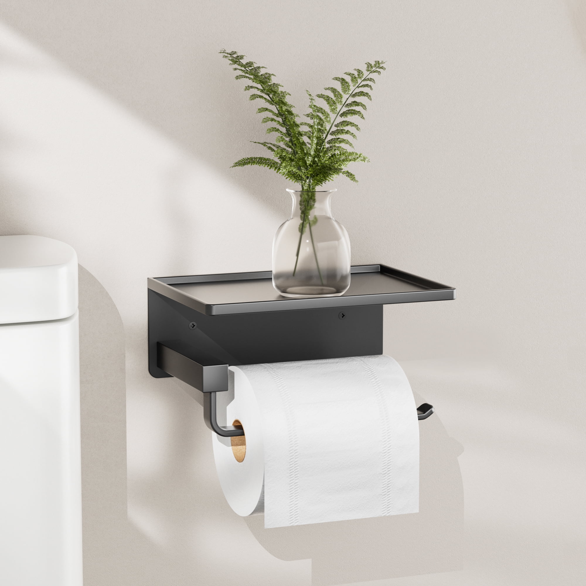 Sunnypoint Elite Heavy Weighted Sturdy Spare Toilet Paper Roll Holder Storage Stand