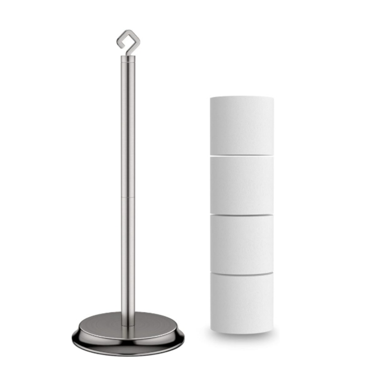 Toilet Paper Holder for Bathroom, Metal Free Standing Toilet Paper ...