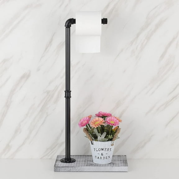 Toilet Paper Holder Bracket Freestanding Paper Dispenser Paper Towel Roll Holder 2 Packs