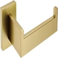 thumbnail image 1 of Toilet Paper Holder Brushed Gold, Toilet Tissue Roll Holders Dispenser and Hangers Wall Mounted for Bathroom & Kitchen, Stainless Steel Modern Square Style, 1 of 7