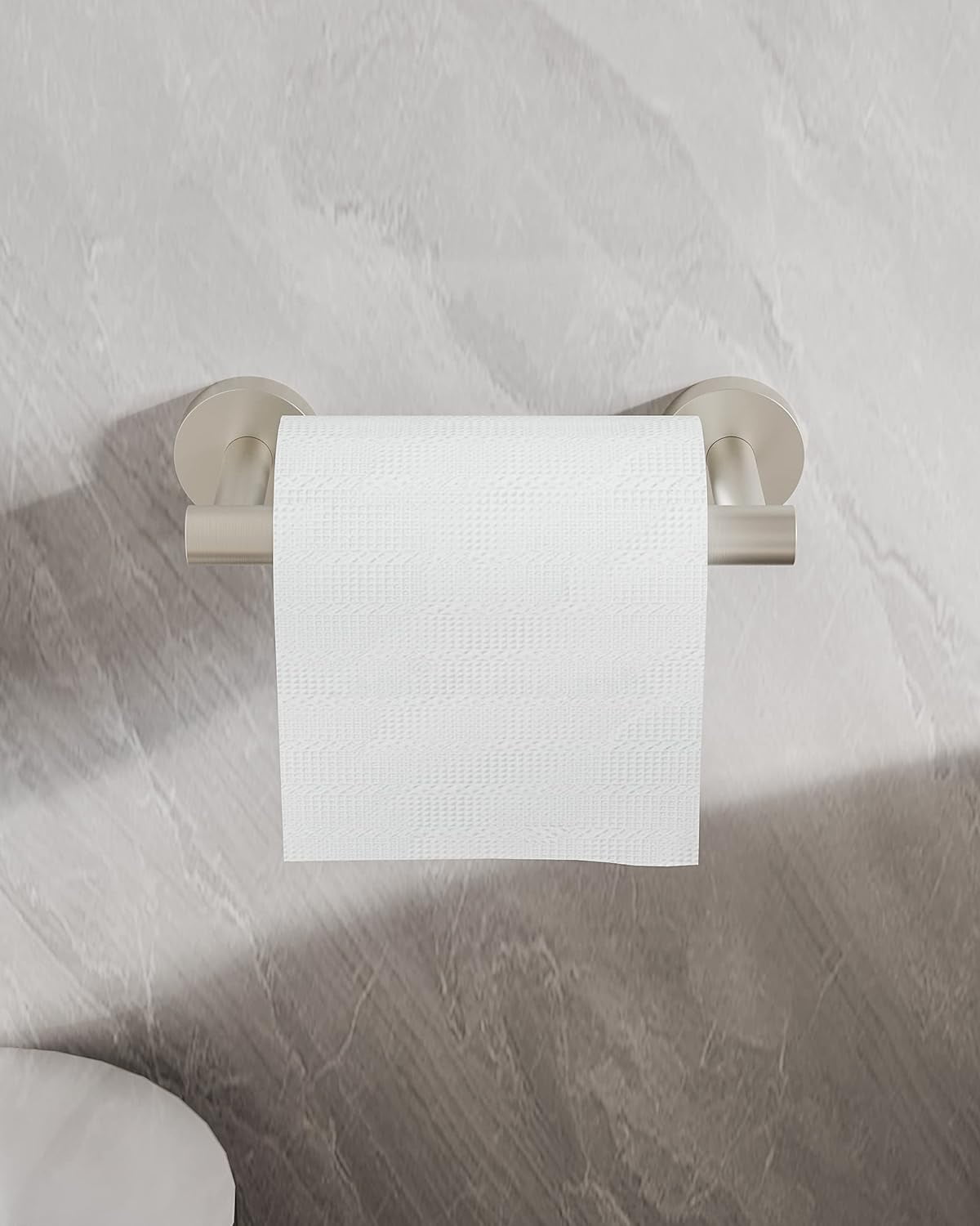 Moen Wynford Double Post Toilet Paper Holder - Brushed Nickel, Pivoting Design For Easy Roll Changes