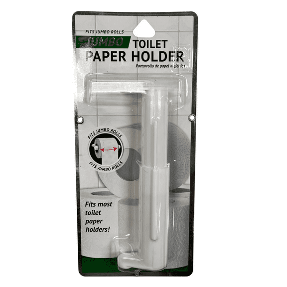 Toilet Paper Holder, Fits Jumbo Sized Rolls for Home, Commercial Use, Stylish and Durable Design, Easy Access Refill, Keeps Bathroom Organized, Well Stocked, Convenient, Practical, White