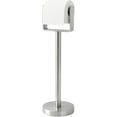 thumbnail image 1 of Toilet Paper Holder Free Standing, Stainless Steel Toilet Paper Stand, Weighted Base Floor Tissue Roll Holder for Bathroom, Brushed Nickel 200UP, 1 of 9
