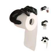 Toilet Paper Holder Gothic Toilet Paper HolderEasy to Install Toilet Paper Holder in BathroomFun Bathroom Decor, 3D Ghost Hand Toilet Paper HolderHalloween Decor 1pcs Black Fits Standard Size