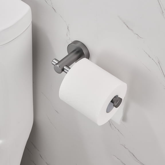 Toilet Paper Holder Gun Grey Thicken Space Aluminum Toilet Roll Holder for Bathroom, Kitchen, Washroom Wall Mount [Unable ship on weekends+usps/fedex]