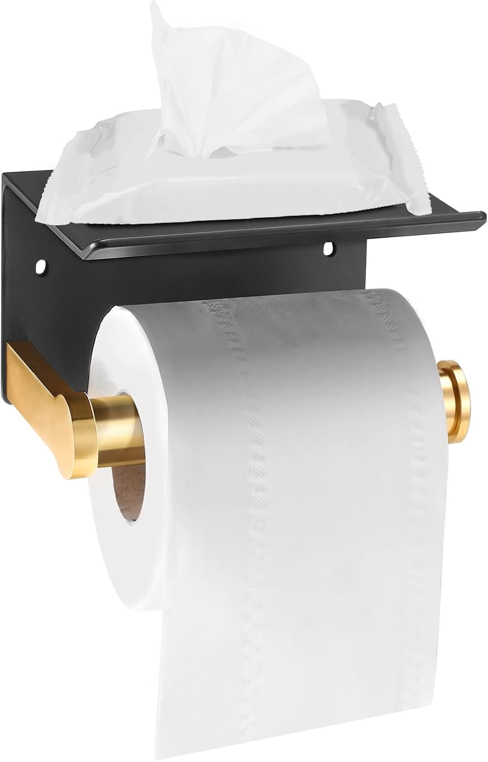 Toilet Paper Holder Phone Shelf, Wall Mount Bathroom Tissue Holder ...