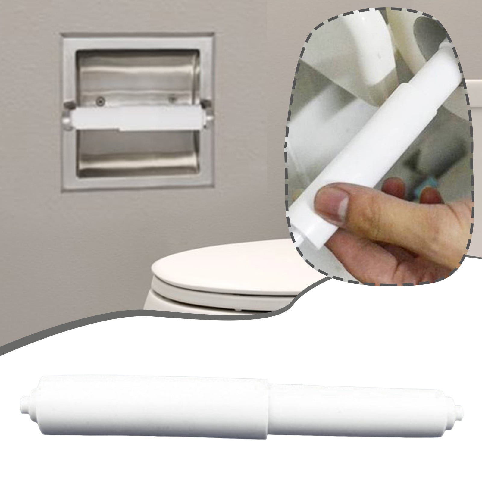 Toilet Paper Holder Roller Replacement,White Toilet Paper Holder