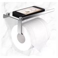 thumbnail image 1 of Toilet Paper Holder, Self Adhesive No Drilling Toilet Paper Roll Holder Wall Mounted, 201 Stainless Steel Brushed Nickel Toilet Tissue Holder Sticky On Wall for Bathroom, 1 of 5
