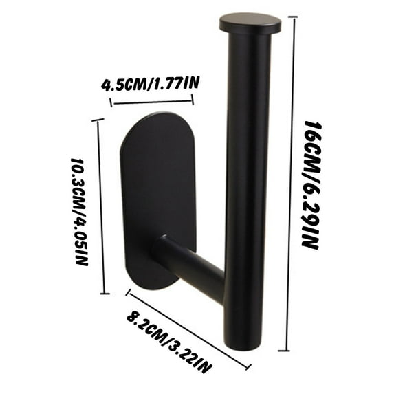 Toilet Paper Holder Self Adhesive, Premium Thicken SUS304 Stainless Steel Rustproof Toilet Roll Holder No Drilling, Wall Mount Toilet Tissue Holder for Bathroom Kitchen Washroom, Brushed Nickel