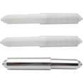 thumbnail image 1 of Toilet Paper Holder Spring Rod – Adjustable 3.75–6.5 Inch Replacement Roller Spindle for Bathroom Tissue Dispensers – Spring-Loaded Bar – 2 White + 1 Chrome – Pack of 3, 1 of 7